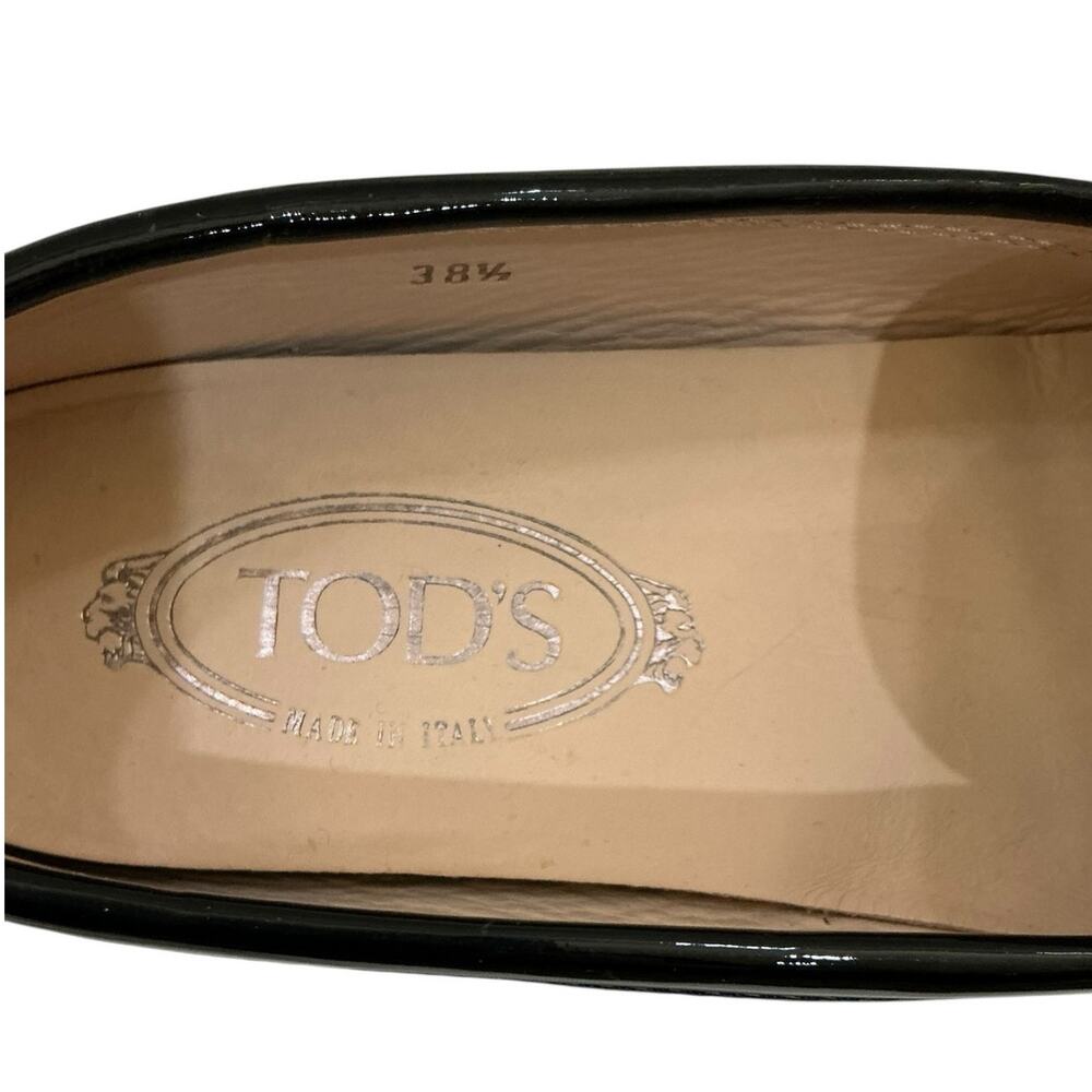 Tod’s City Gommino Patent Leather Loafers Black Size 38.5 Italy / 8.5 US - Picture 12 of 13